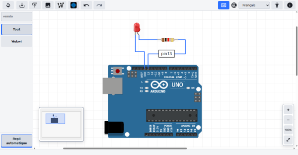 HackCable — Arduino Uno, LED et résistance HackCable — Arduino Uno, LED et résistance